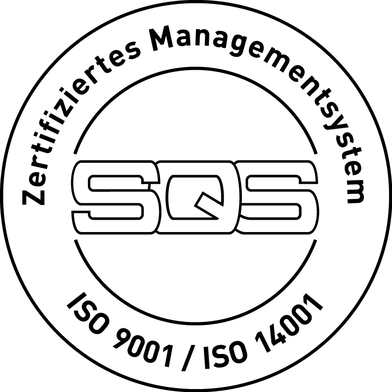 SQS Zeichen ISO 9001 und ISO 14001
