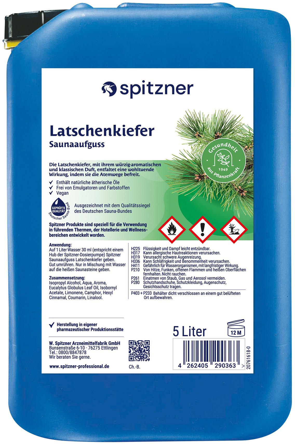 Spitzner Sauna infusion mountain pine - 5 litre canister